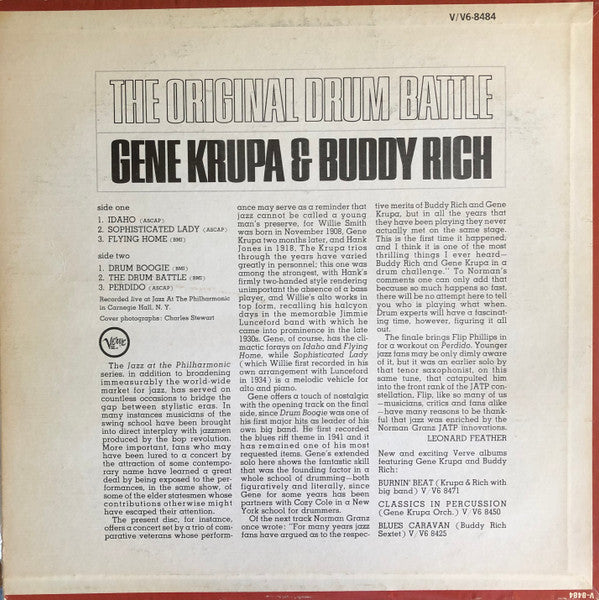 Master Release: The Drum Battle - Gene Krupa And Buddy Rich At JATP by Gene Krupa