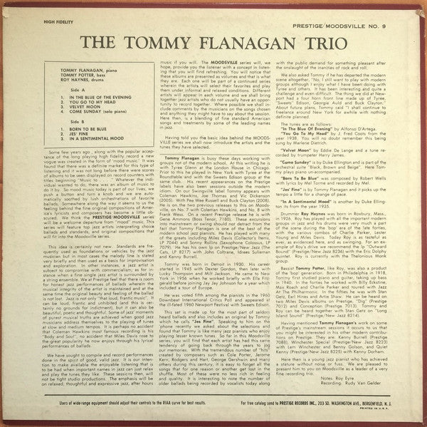 Release: The Tommy Flanagan Trio-Vinyl-US-None-MVLP Vol. 9, MVLP Vol. 9-15230986