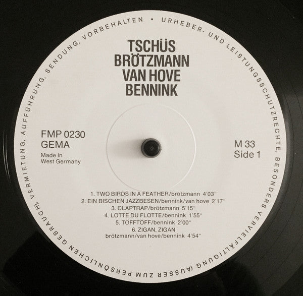 Master Release: Tschüs by Brötzmann / Van Hove / Bennink