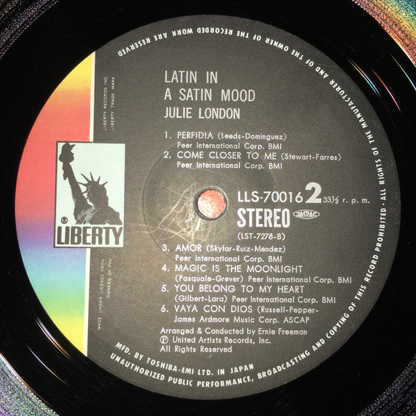 Julie London Sings Latin In  A Satin Mood