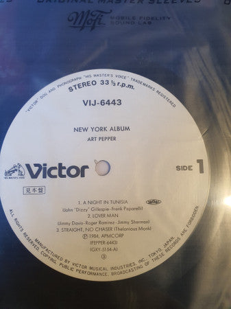 Release: New York Album-Vinyl-Japan-1985-VIJ-6443-20073439