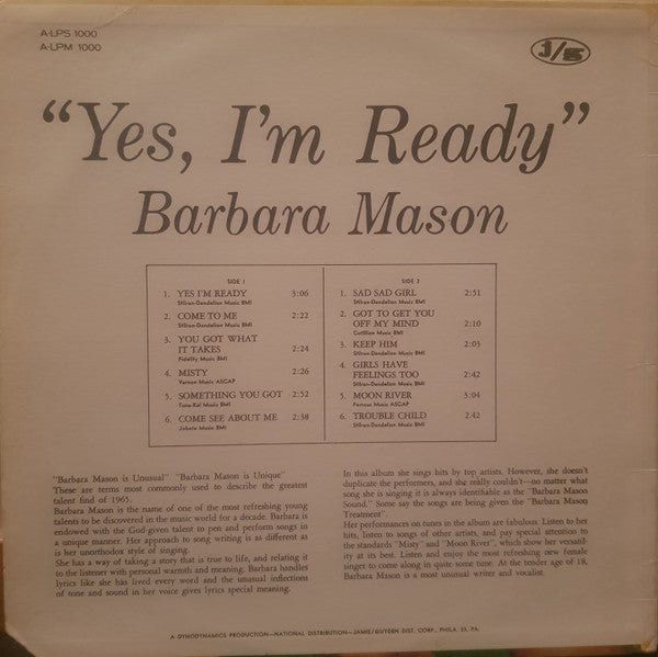 Release: Yes, I'm Ready-Vinyl-US-None-A-LPS 1000-21231205