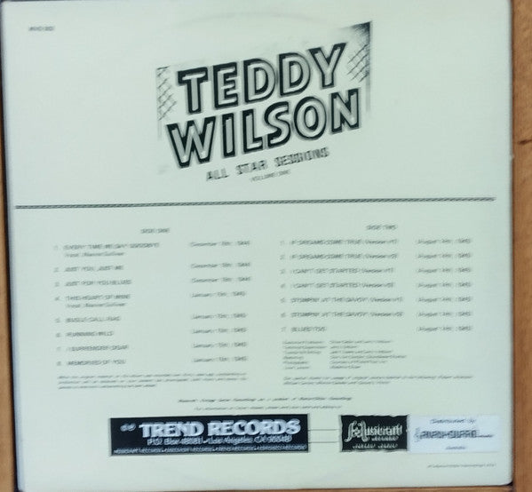 Master Release: Teddy Wilson And His All-Stars by Teddy Wilson