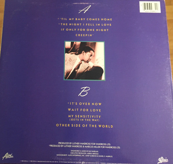 Master Release: The Night I Fell In Love by Luther Vandross