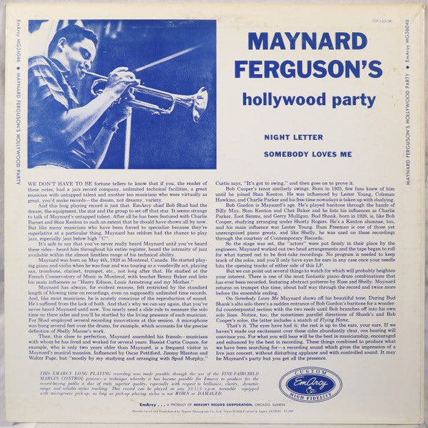 Master Release: Hollywood Party by Maynard Ferguson