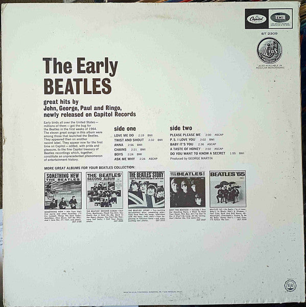 Release: The Early Beatles-Vinyl-US-1976-ST-2309, ST 2309-30549664