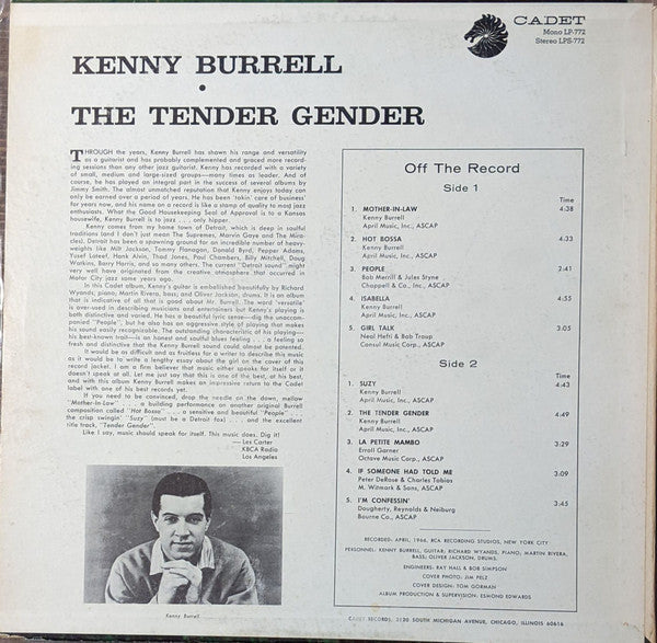 Release: The Tender Gender-Vinyl-US-1966-LPS-772, LP 772-27356943