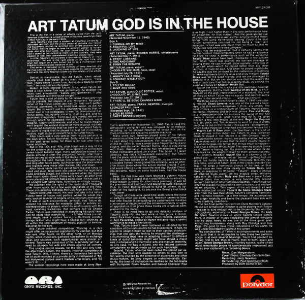 Master Release: God Is In The House by Art Tatum
