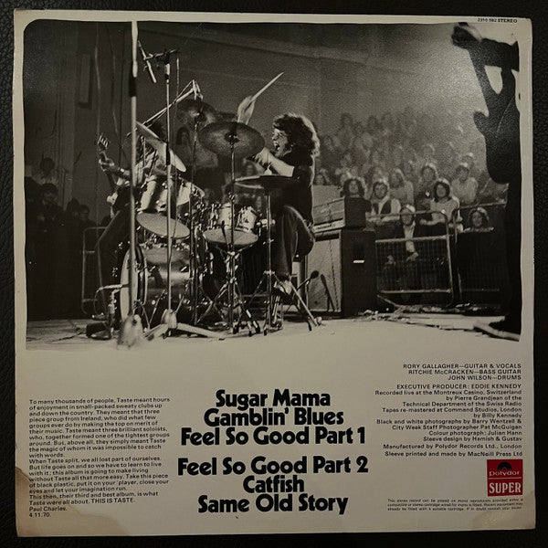 Release: Live Taste-Vinyl-UK-1971-2310 082-18845767