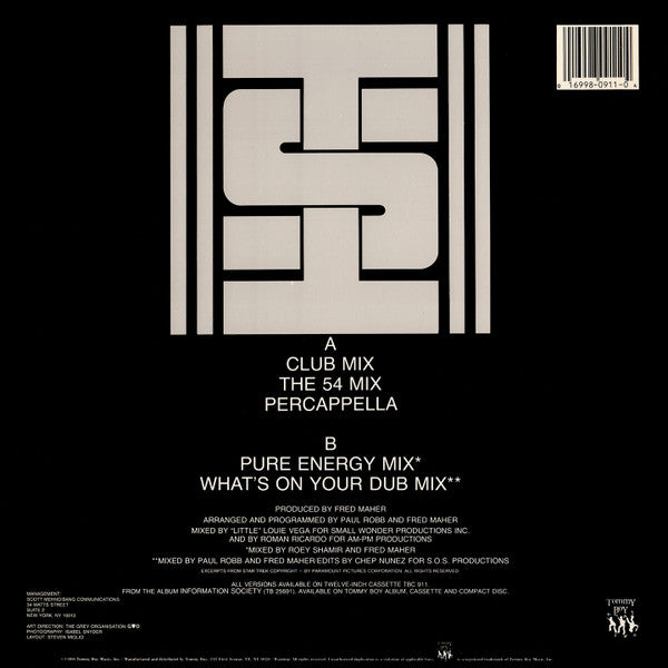 Master Release: What's On Your Mind (Pure Energy) by Information Society