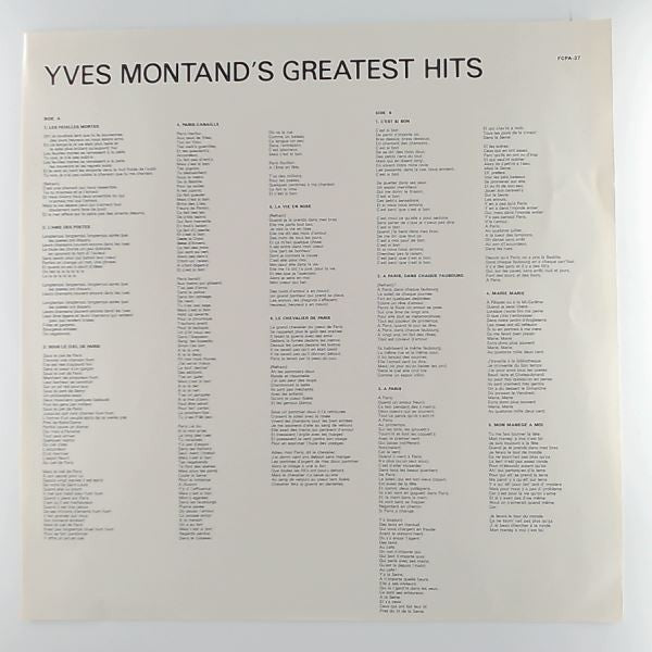 Yves Montand's Greatest Hits