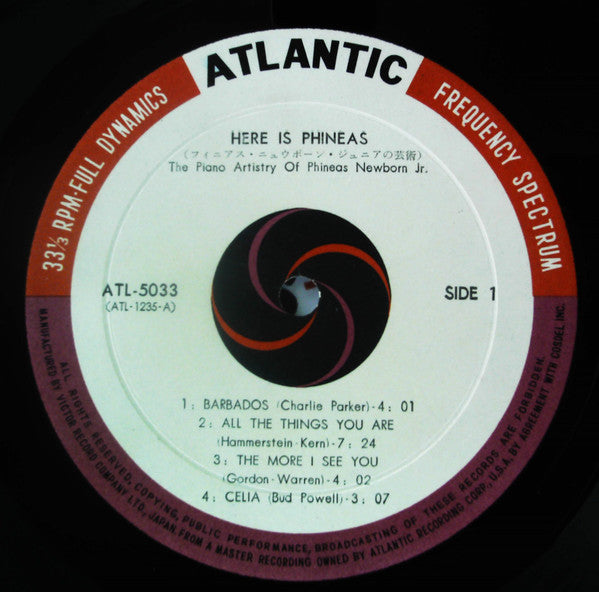 Here Is Phineas (The Piano Artistry Of Phineas Newborn Jr.) = ヒア・イズ・フィニアス