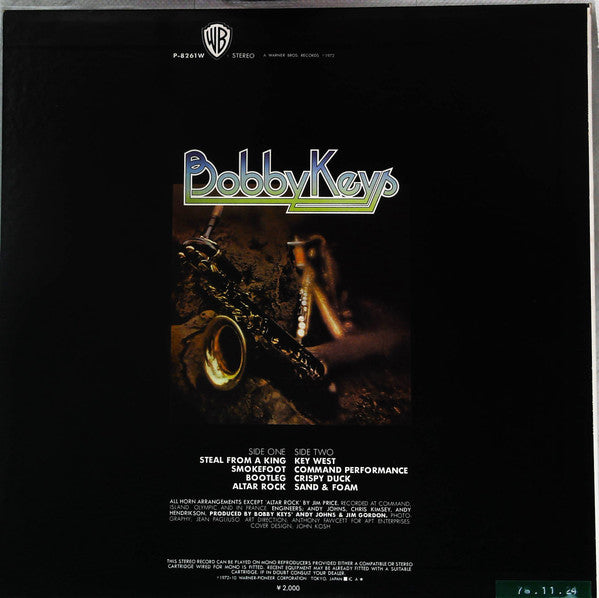 Release: Bobby Keys-Vinyl-Japan-1972-P-8261W-23245385