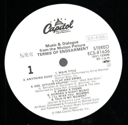 Music And Dialogue From The Motion Picture Terms Of Endearment