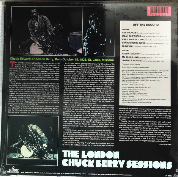 Release: The London Chuck Berry Sessions-Vinyl-US-1989-CH-9295-14336214