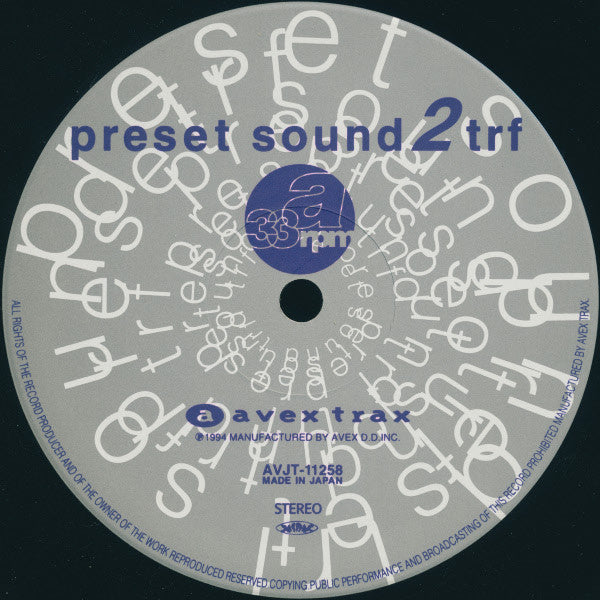 Release: Preset Sound-Vinyl-Japan-1994-AVJT-11258-11291031