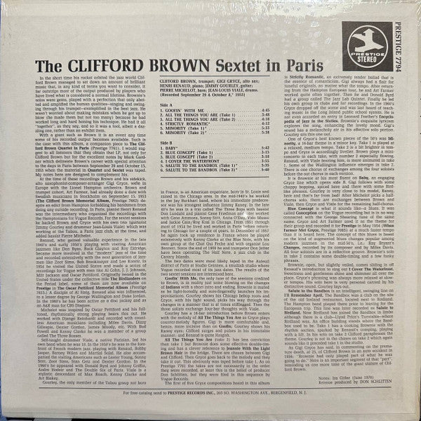 The Clifford Brown Sextet In Paris