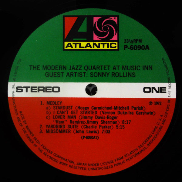 The Modern Jazz Quartet At Music Inn —  Volume 2