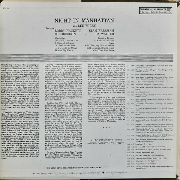 Release: Night In Manhattan-Vinyl-US-None-JCL 656-13315970