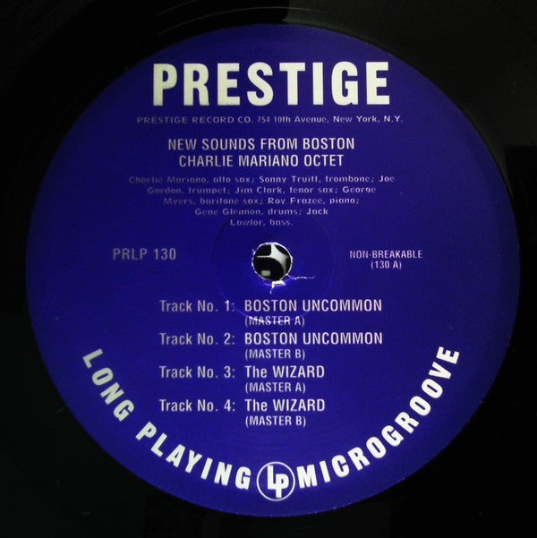 Release:  The New Sounds From Boston With Charlie Mariano And His Groups-Vinyl-US-None-PRLP 130-15651117