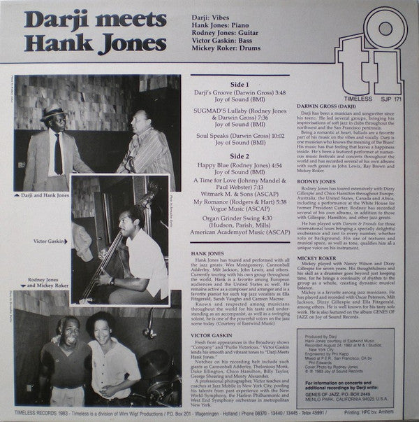 Master Release: Darji Meets Hank Jones by Darji