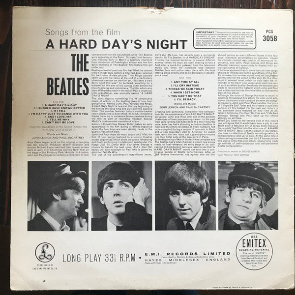 Release: A Hard Day's Night-Vinyl-UK-None-PCS 3058-19929151