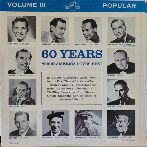60 Years Of Music America Loves Best -- Popular -- Volume III