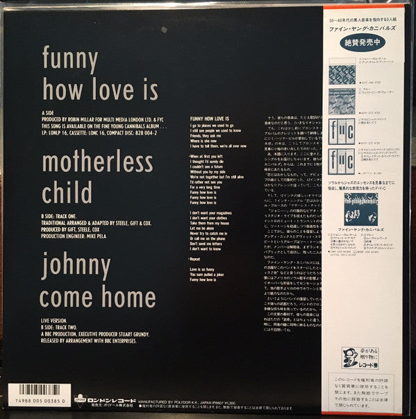 Master Release: Funny How Love Is by Fine Young Cannibals