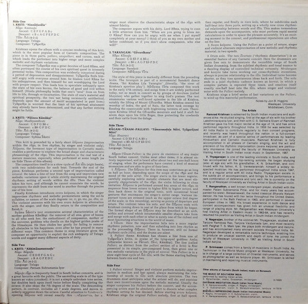 Vidwan/Songs Of The Carnatic Tradition = 南インド古典声楽の真髄
