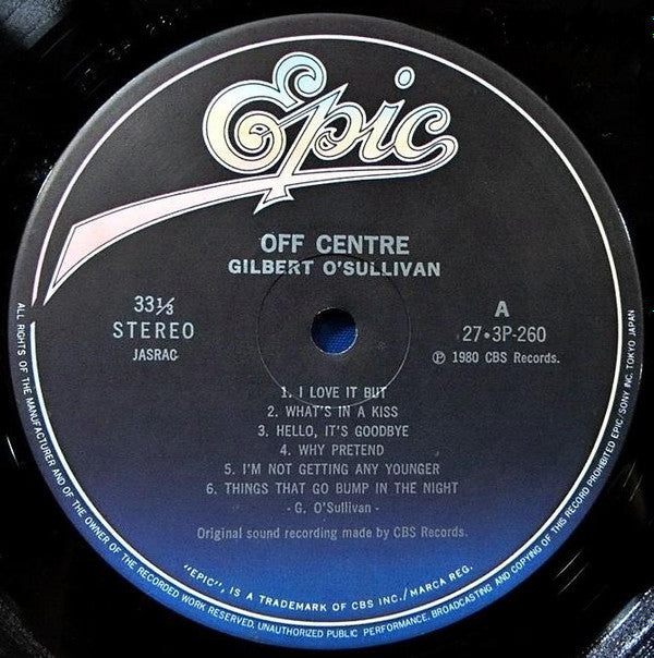 Master Release: Off Centre by Gilbert O'Sullivan