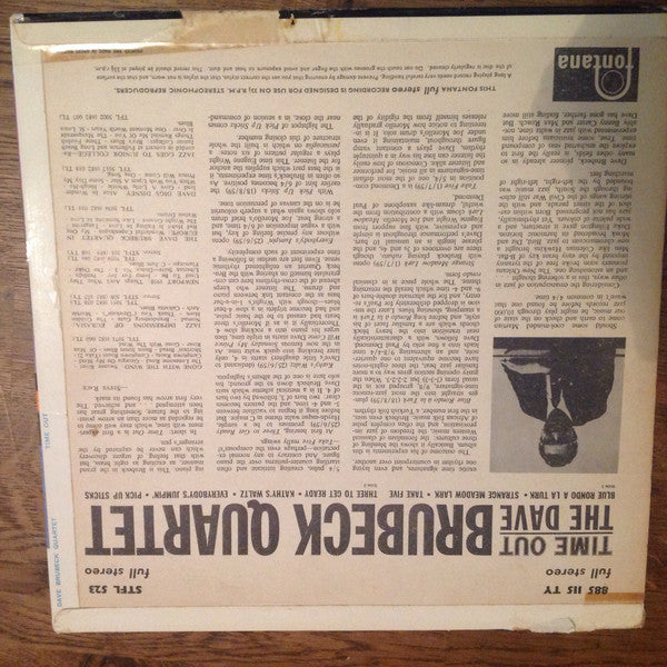 Release: Time Out-Vinyl-UK-1960-STFL.523, STFL.523-7281154