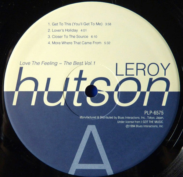 Master Release: Love The Feeling: The Best Vol. 1 by Leroy Hutson