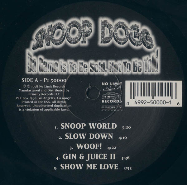 Master Release: Da Game Is To Be Sold, Not To Be Told by Snoop Dogg