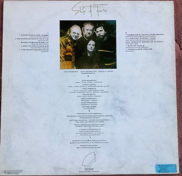 Release: John Renbourn's Ship Of Fools-Vinyl-UK-1988-RRA 009-5268085