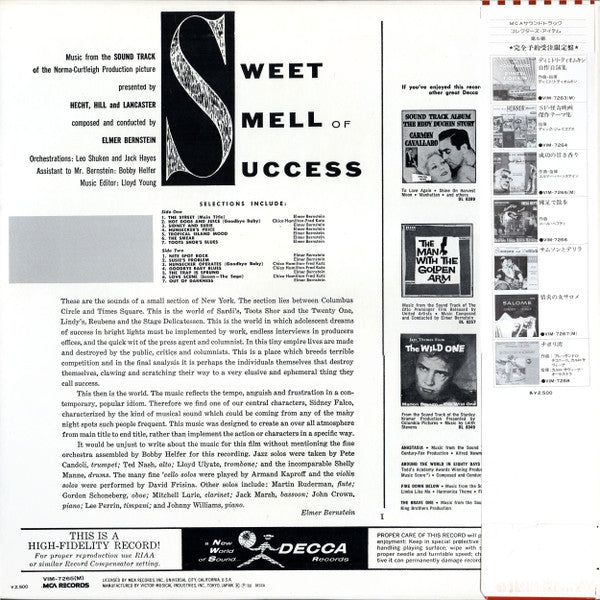 Master Release: Sweet Smell Of Success by Elmer Bernstein