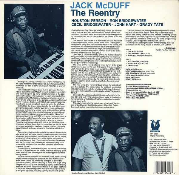 Master Release: The Reentry by Brother Jack McDuff