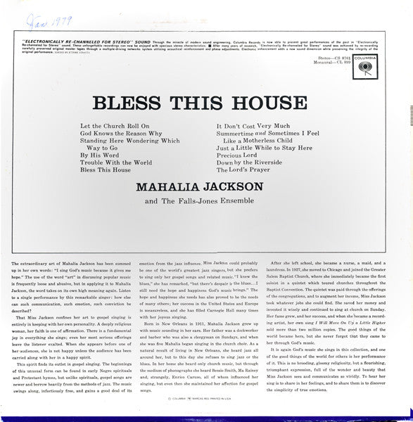 Release: Bless This House-Vinyl-US-None-CS 8761-2076922