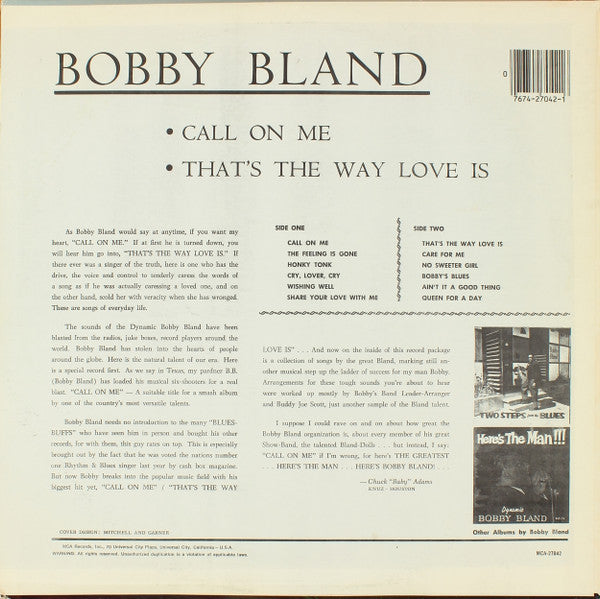 Master Release: Call On Me / That's The Way Love Is by Bobby Bland