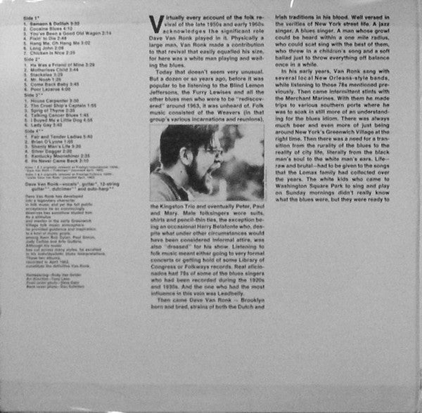 Release: Van Ronk-Vinyl-US-1972-24710-5100021