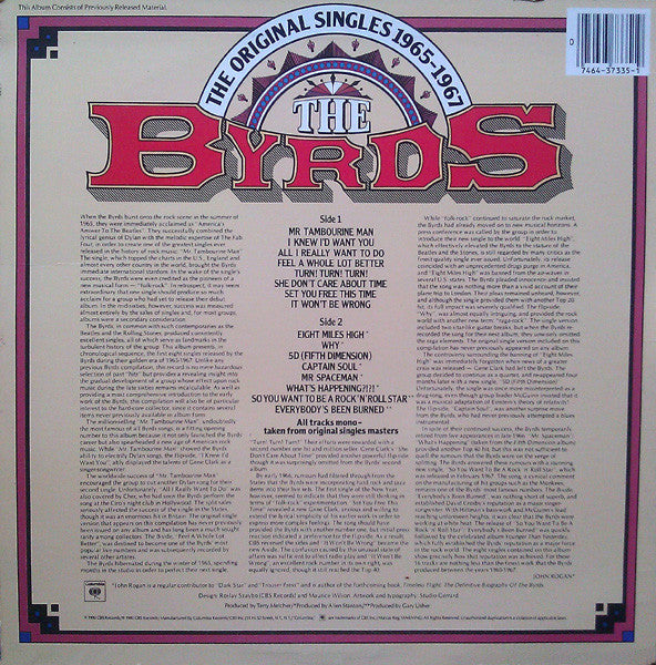 Release: The Original Singles 1965-1967 Volume 1-Vinyl-US-1980-FC 37335-4803780