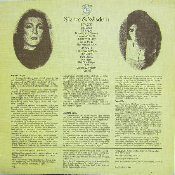 Master Release: Silence & Wisdom by Deux Filles