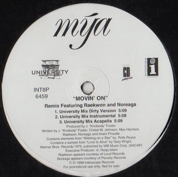 Master Release: Movin' On by Mya