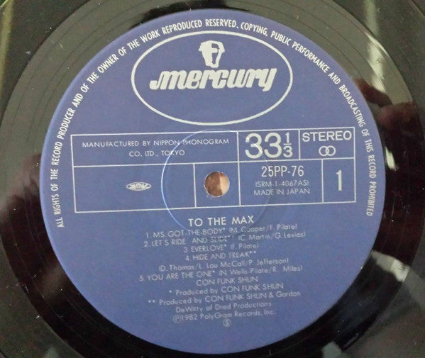 Release: To The Max-Vinyl-Japan-1982-25PP-76, SRM-1-406785-9470176