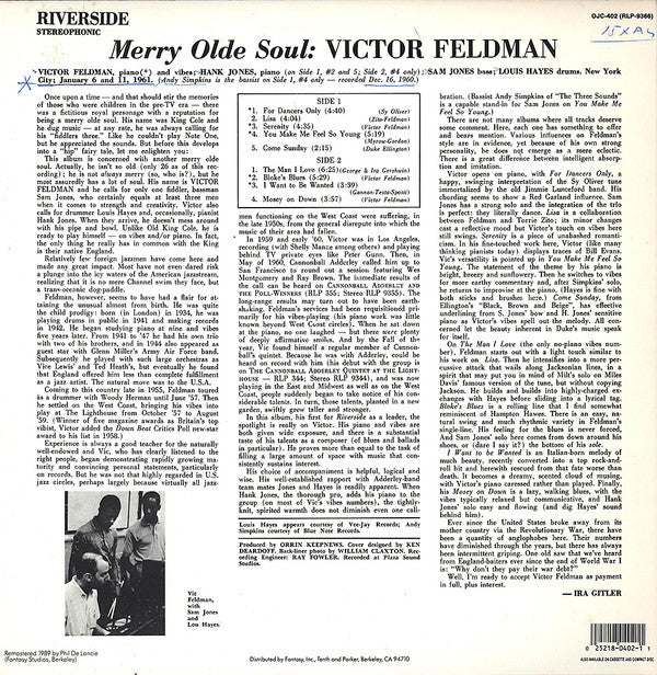 Release: Merry Olde Soul-Vinyl-US-1989-OJC-402, RLP-9366-3867925