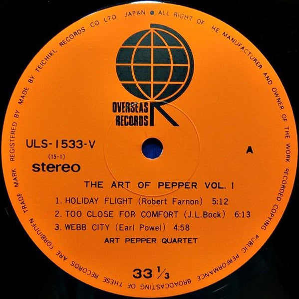 Release: The Art Of Pepper-Vinyl-Japan-1975-ULS-1533-V-7079527