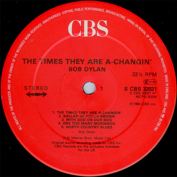 The Times They Are A-Changin'