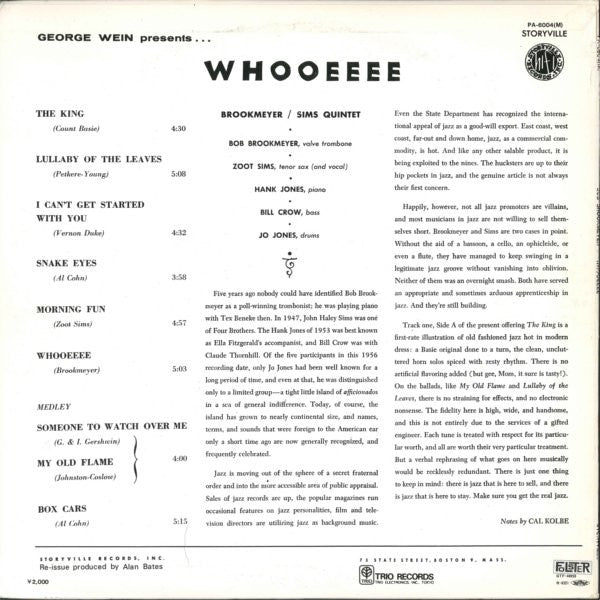 Release: Whooeeee-Vinyl-Japan-1974-PA-6004(M), PA-6004(M)-5657703