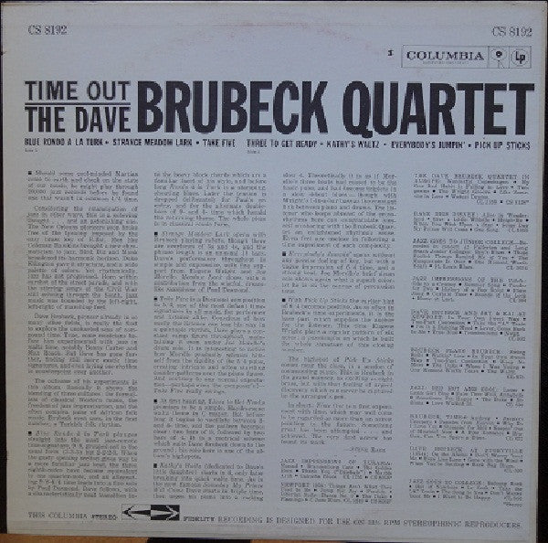 Release: Time Out-Vinyl-US-1971-CS 8192-4185454