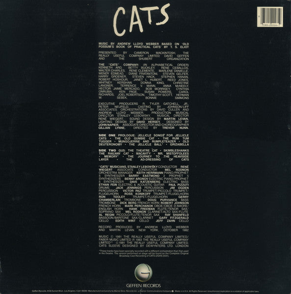 Cats (Selections From The Original Broadway Cast Recording)