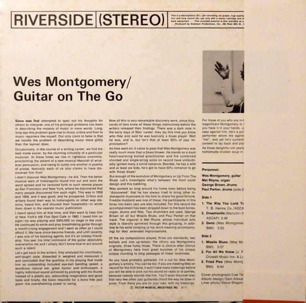 Master Release: Guitar On The Go by The Wes Montgomery Trio